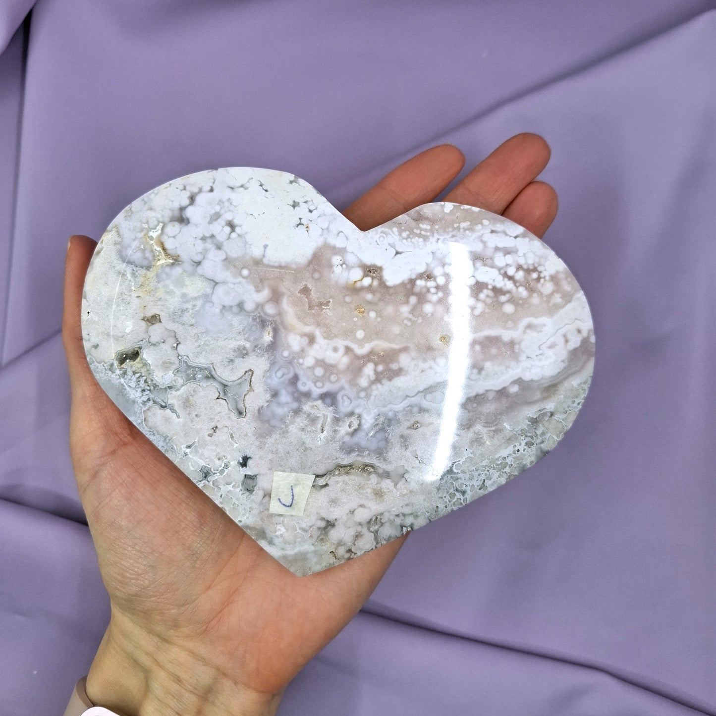 Kukka-akaatti x ametistisydän | J 421g