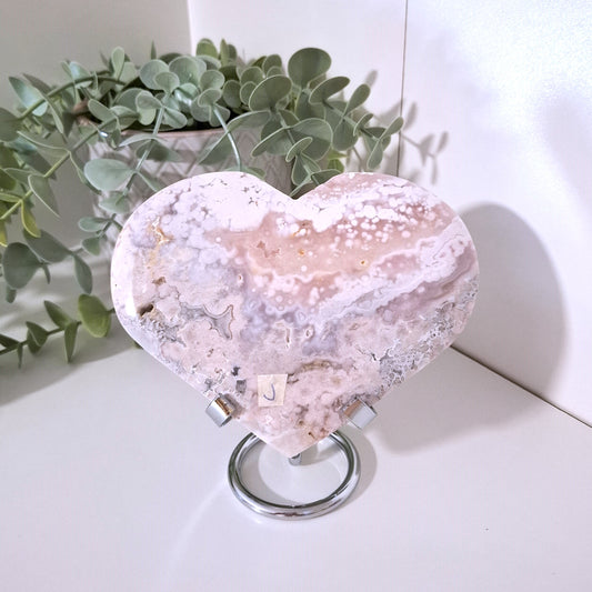 Kukka-akaatti x ametistisydän | J 421g