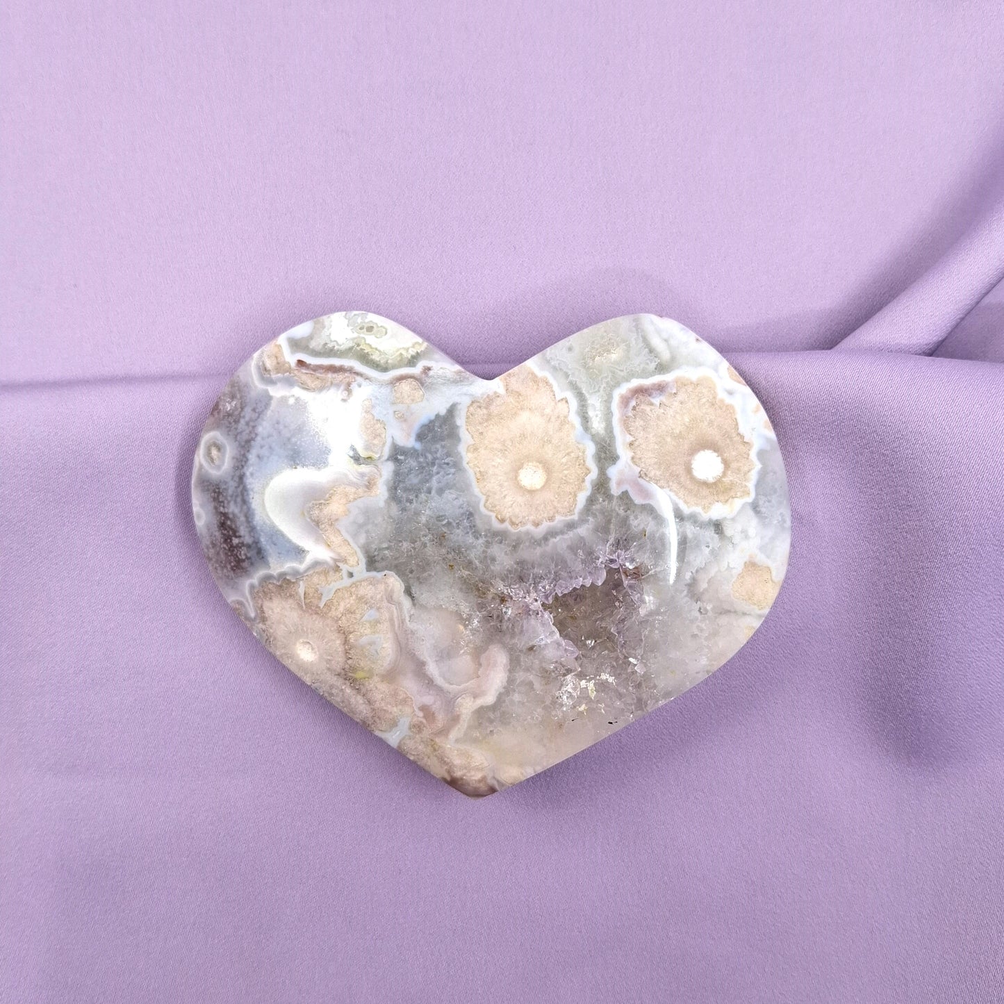 Kukka-akaatti x ametistisydän | B 262g