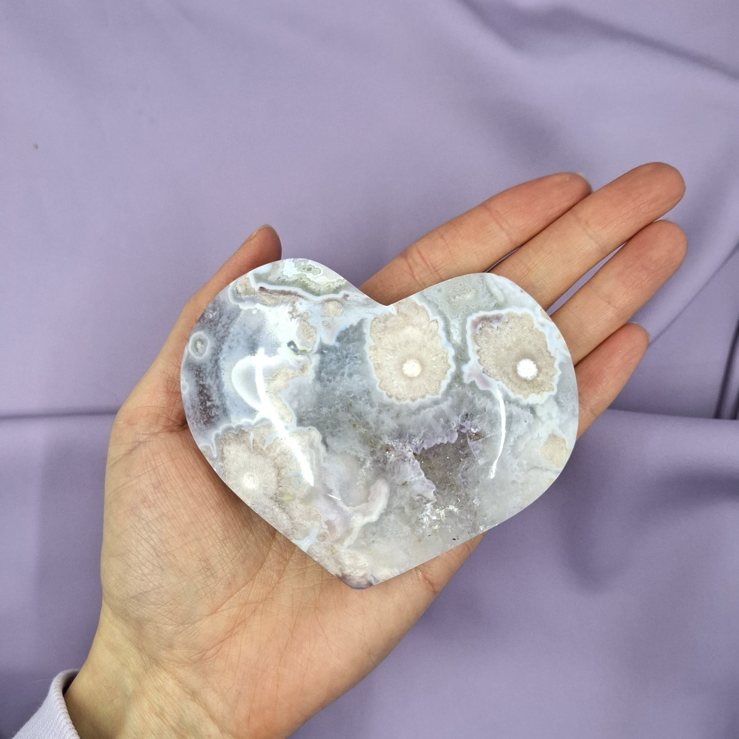 Kukka-akaatti x ametistisydän | B 262g