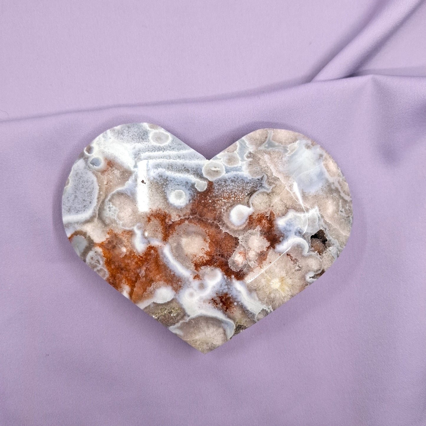 Kukka-akaatti x ametistisydän | H 537g