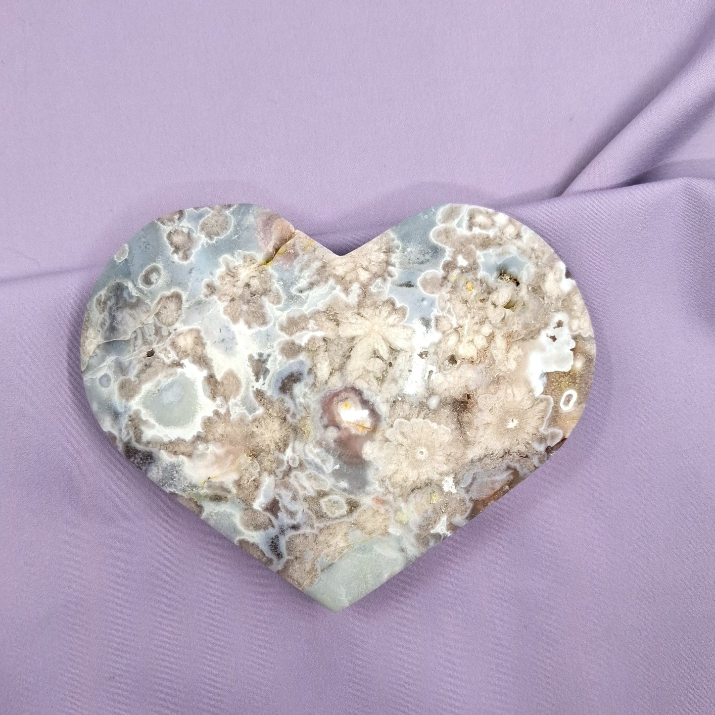 Kukka-akaatti x ametistisydän | H 537g