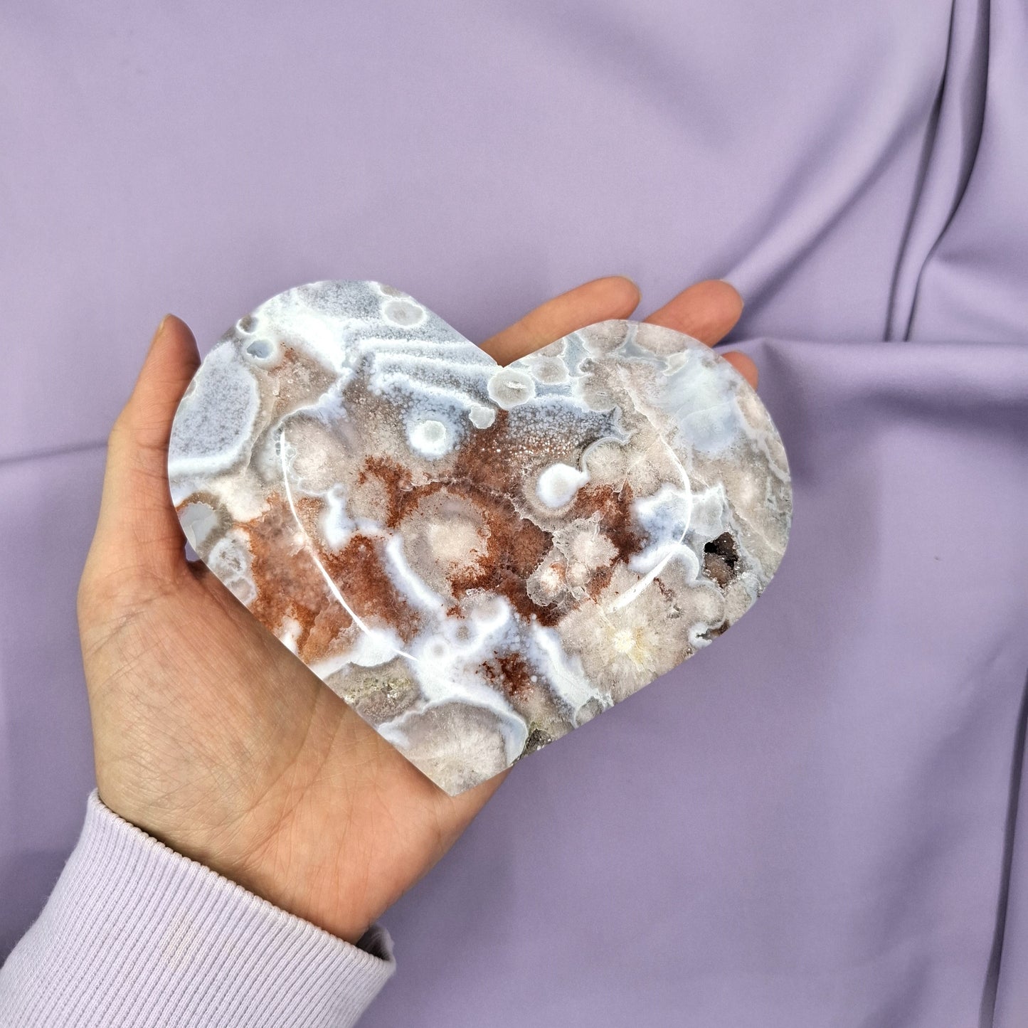 Kukka-akaatti x ametistisydän | H 537g