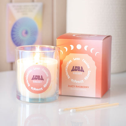 Aura Energy Juicy Raspberry-kynttilä