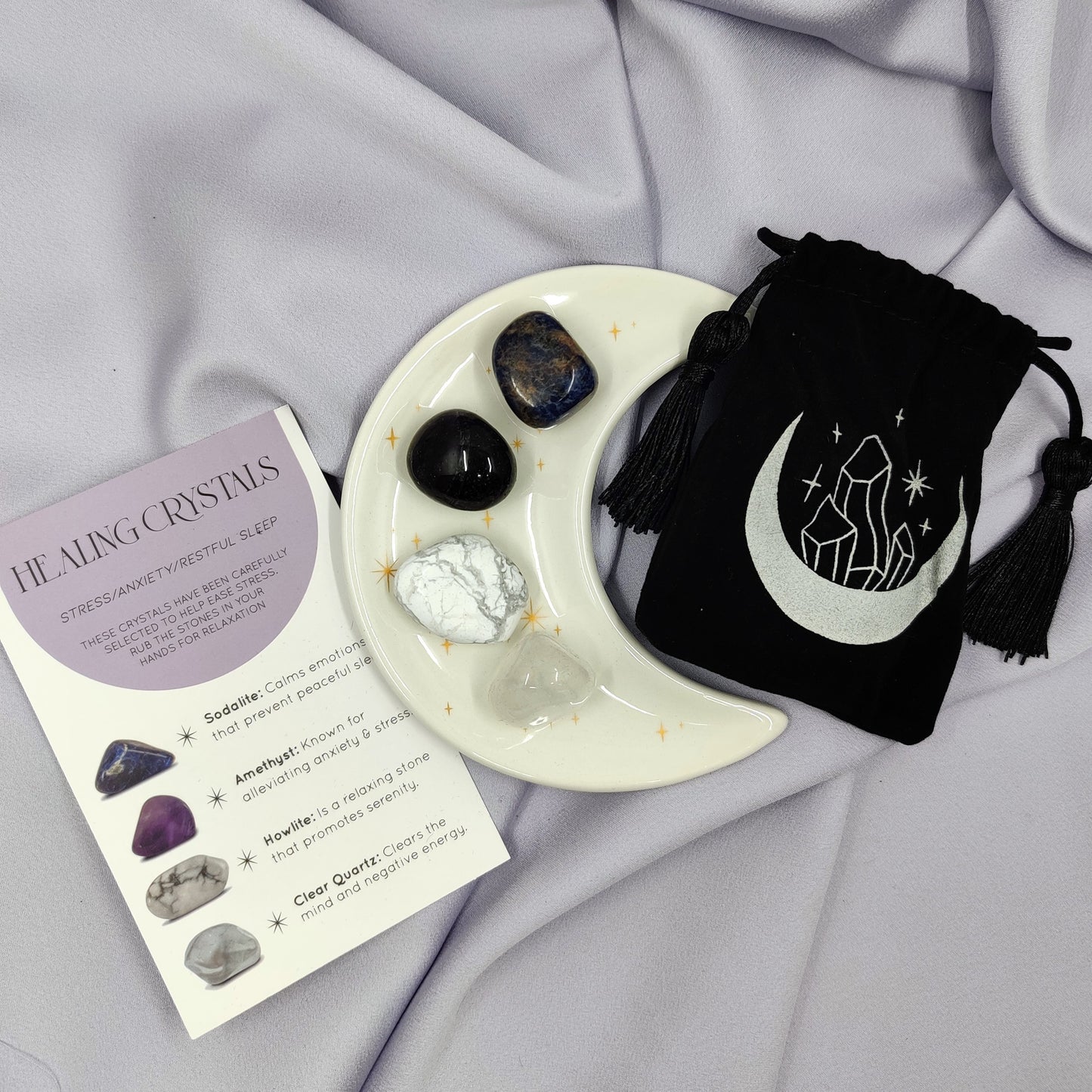 RAUHOITTUMINEN-kristallisetti puolikuutassilla