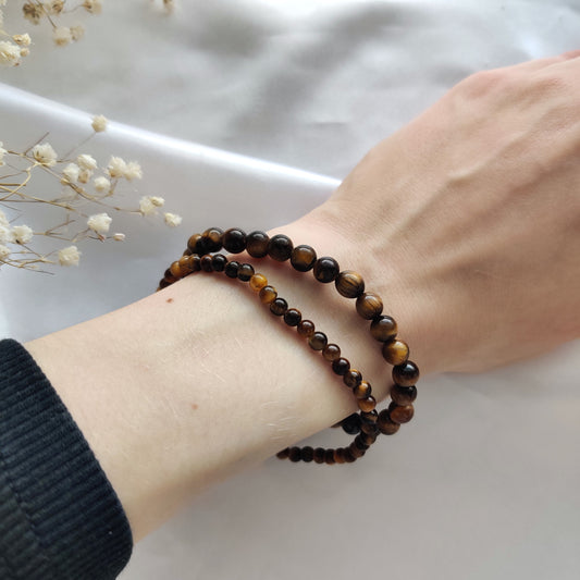 Tiikerinsilmä helmirannekoru 6mm